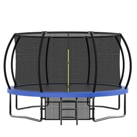 12FT Trampoline for Adults & Kids, ASTM Approved Reinforced Type Outdoor Trampoline with Enclosure Net