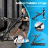 4.75HP Folding Treadmill with Preset Programs Touch Screen Control