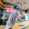 2L Sports Water Bottle With Straw Portable Large Capacity Water Bottles