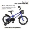 C16111A Kids Bike 16 inch for Boys & Girls with Training Wheels, Freestyle Kids' Bicycle with Bell,Basket and fender.