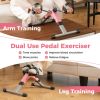 Under Desk Exercise Bike Pedal Exerciser with LCD Display for Legs and Arms Workout