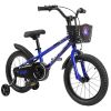 C16111A Kids Bike 16 inch for Boys & Girls with Training Wheels, Freestyle Kids' Bicycle with Bell,Basket and fender.